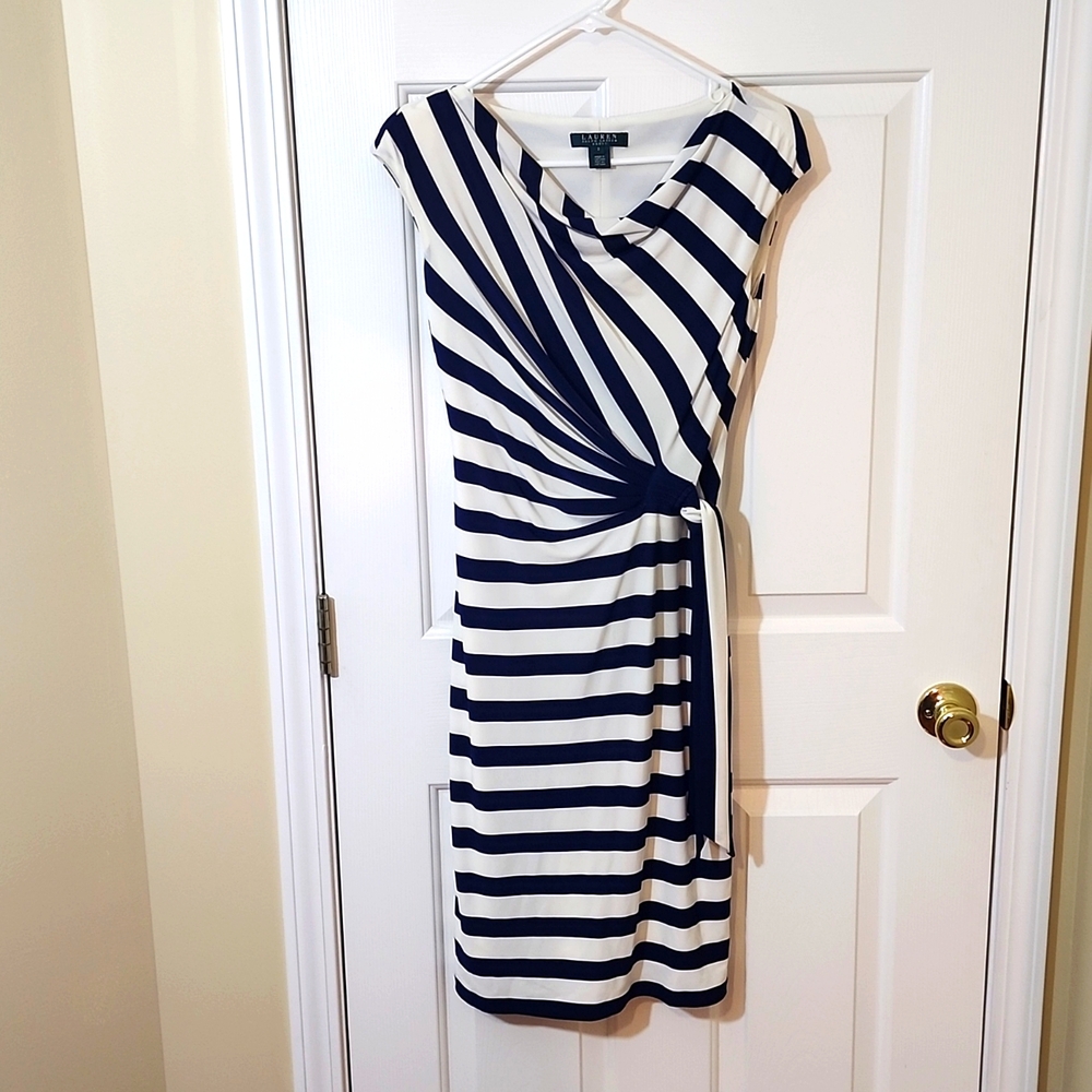 Ralph Lauren Knee Length Striped Dress